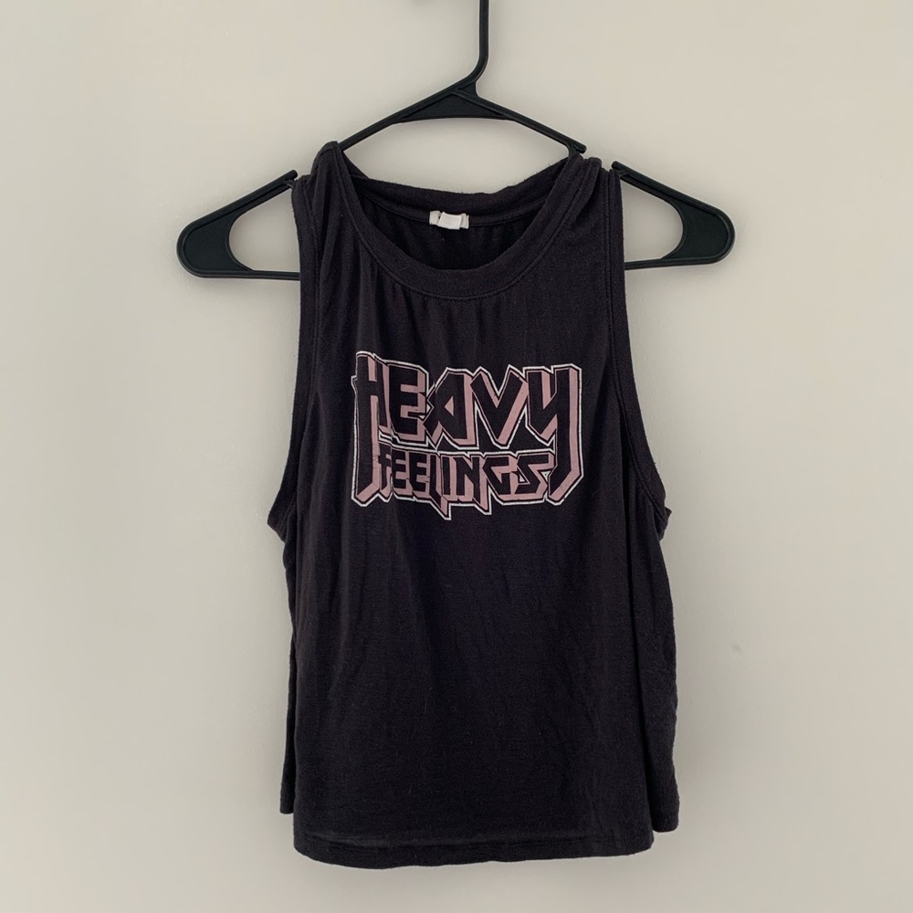 Garage light dark sleeveless top
